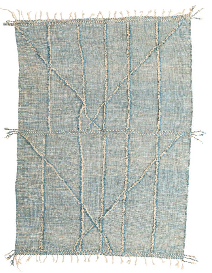 Detail image of 6' 6 x 10' 3 Hand Knotted Moroccan Wool Rug