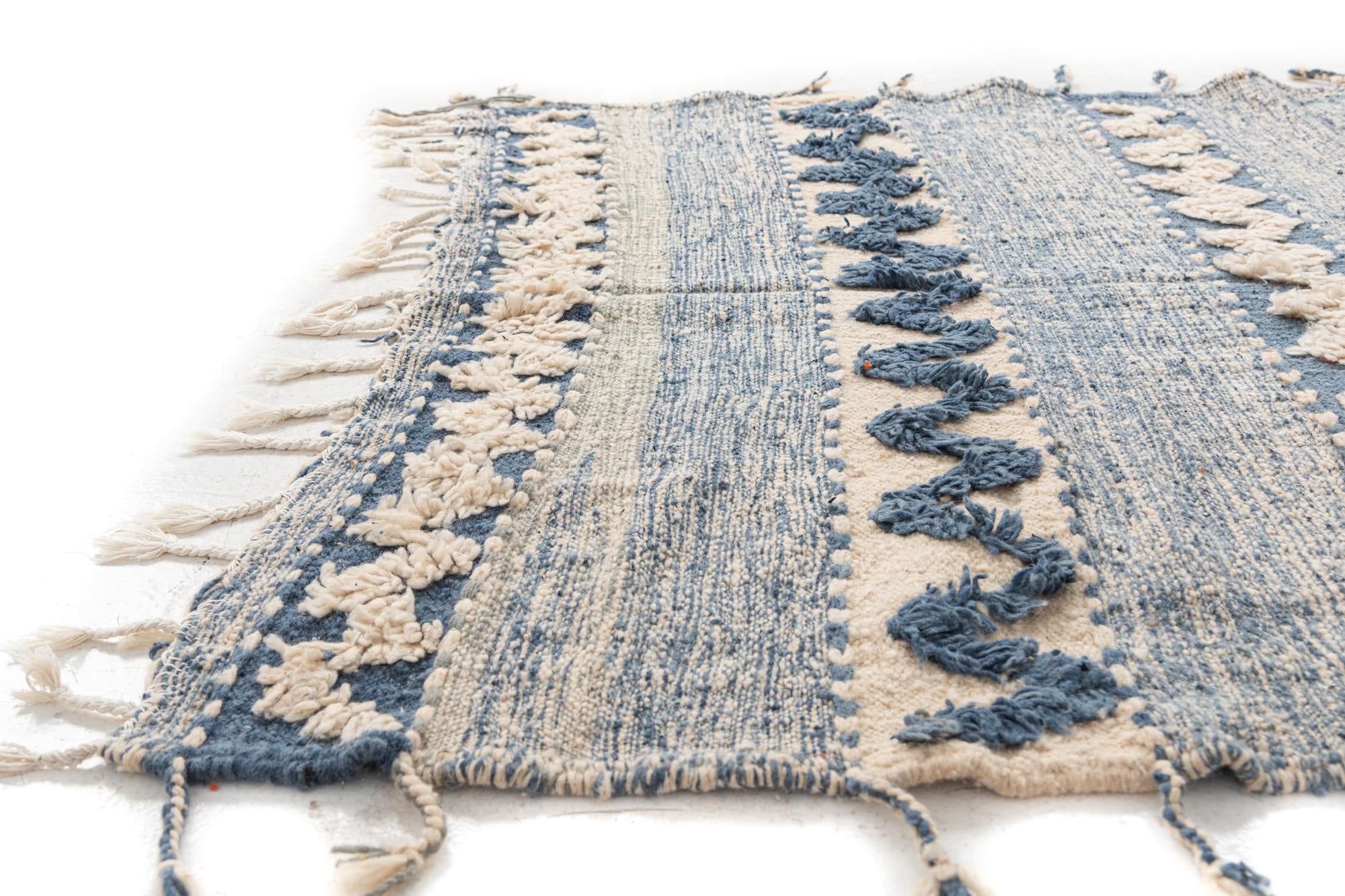 5' 3 x 8' Hand Knotted Moroccan Wool Rug
