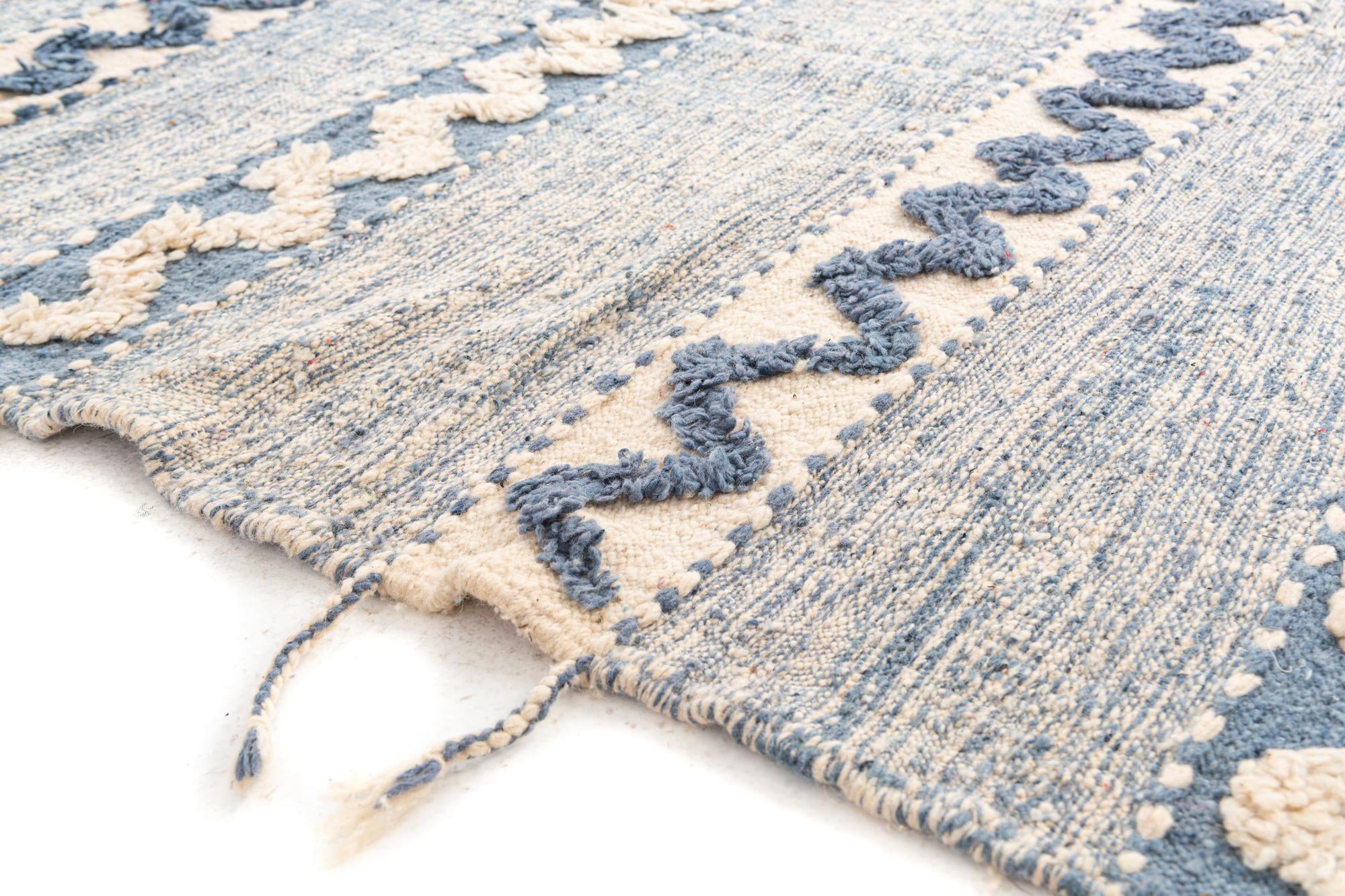 5' 3 x 8' Hand Knotted Moroccan Wool Rug