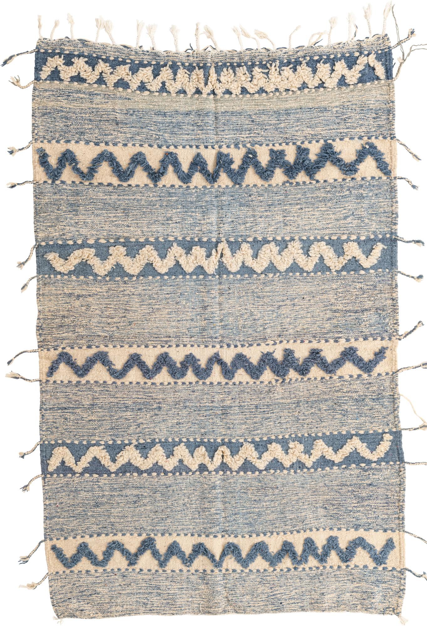 5' 3 x 8' Hand Knotted Moroccan Wool Rug
