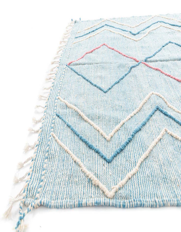 Detail image of 6' 7 x 10' 2  Hand Knotted Moroccan Wool Rug