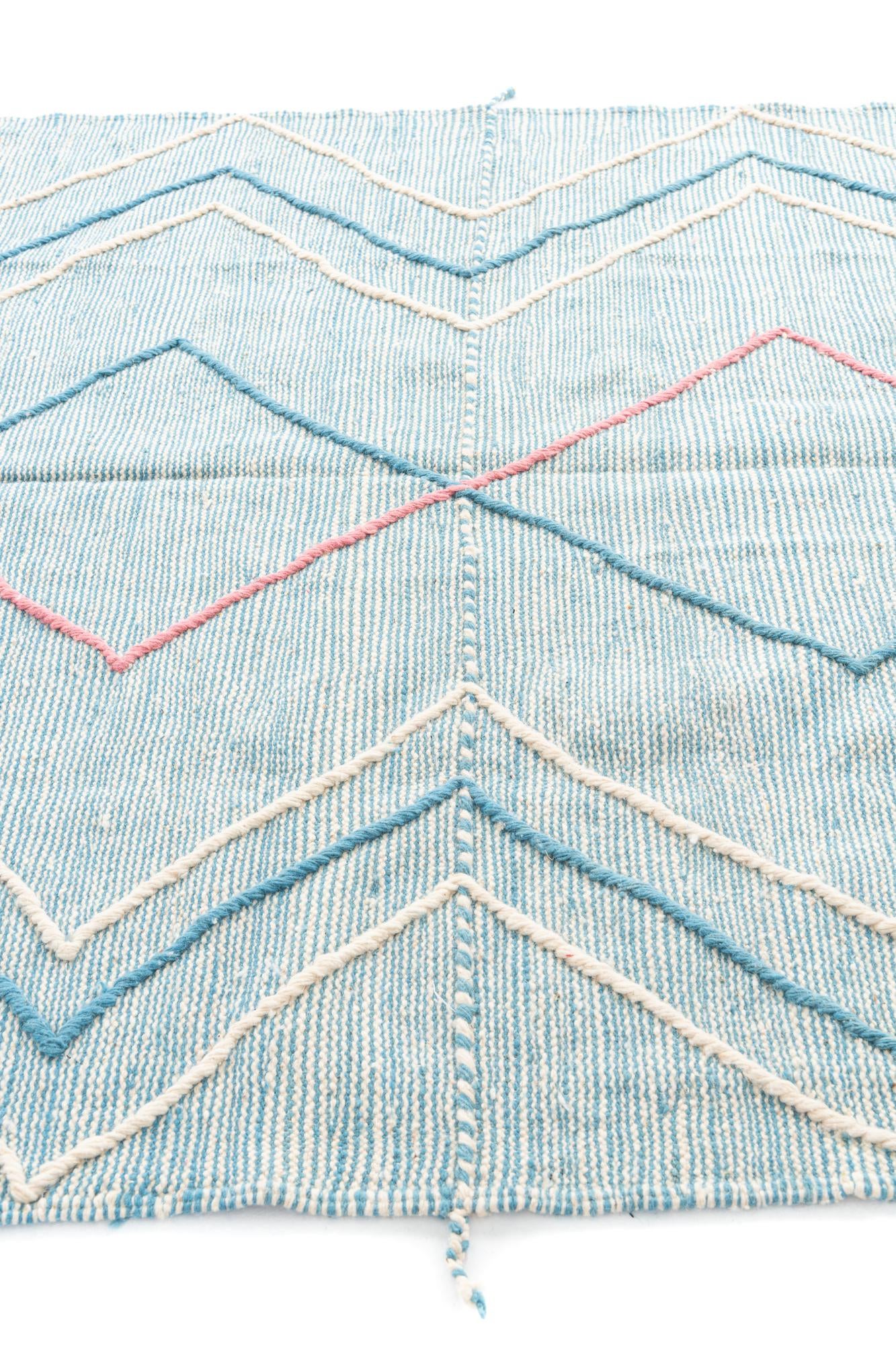 6' 7 x 10' 2 Hand Knotted Moroccan Wool Rug