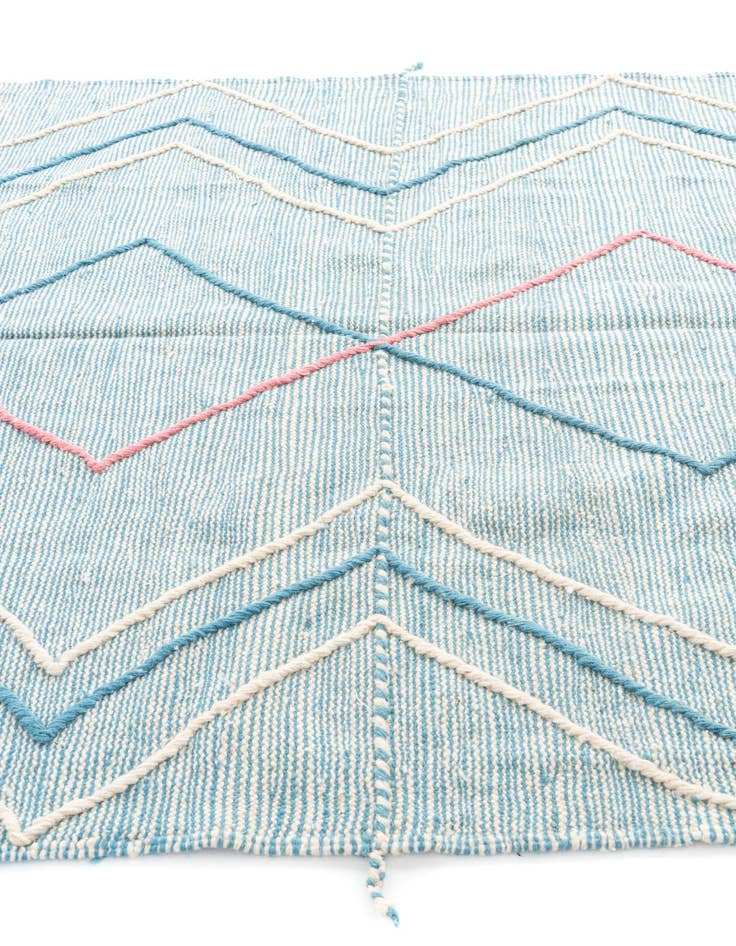Detail image of 6' 7 x 10' 2  Hand Knotted Moroccan Wool Rug