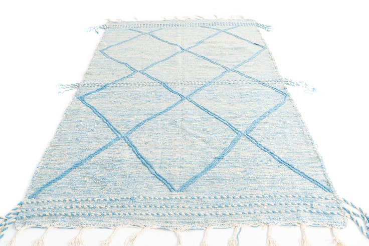 Detail image of 5' 2 x 8' 7 Hand Knotted Moroccan Wool Rug