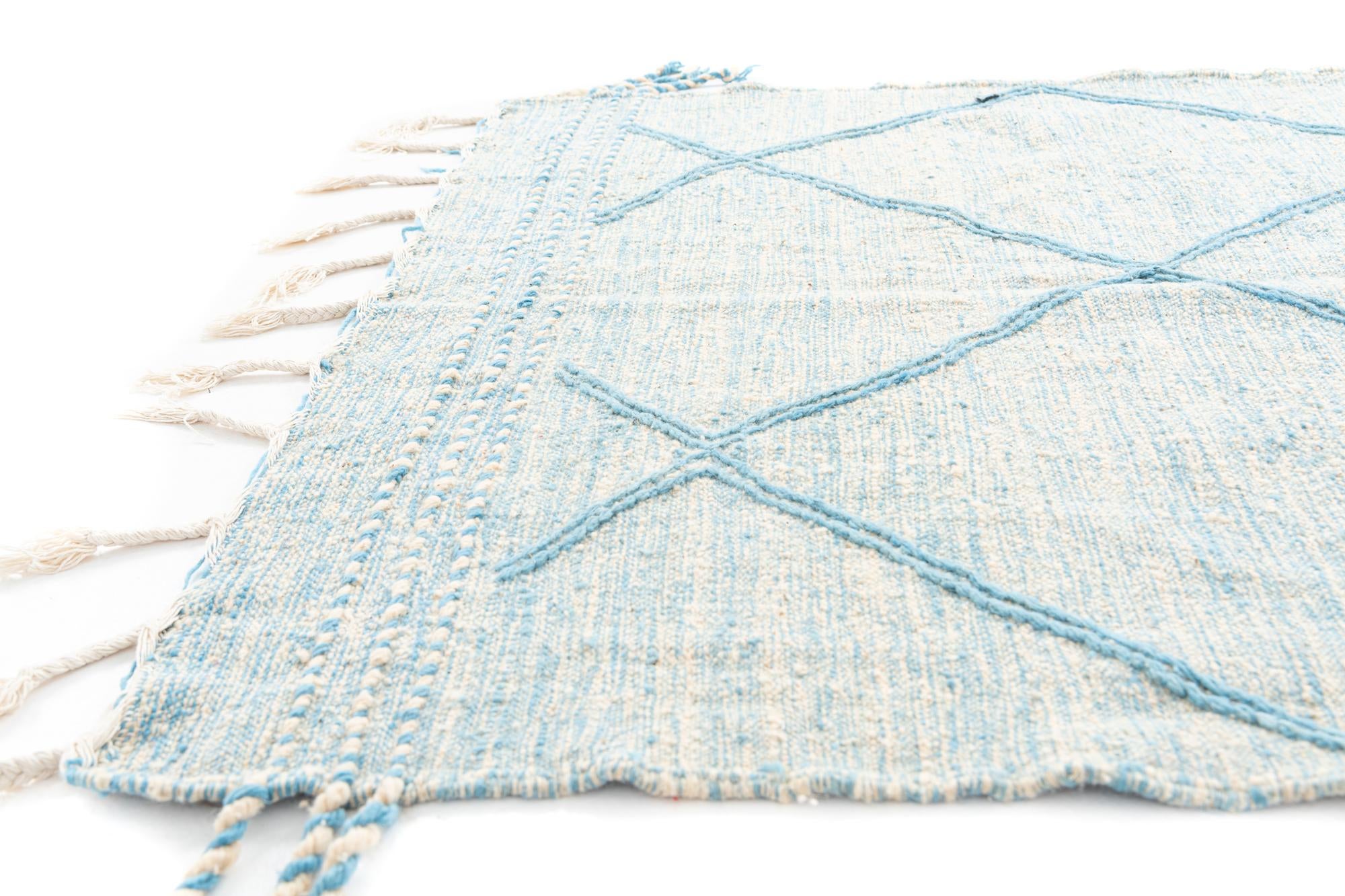 5' 2 x 8' 7 Hand Knotted Moroccan Wool Rug