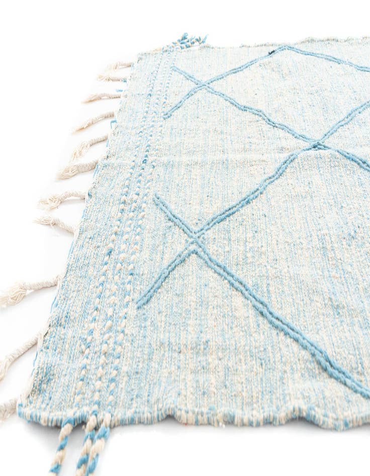 Detail image of 5' 2 x 8' 7  Hand Knotted Moroccan Wool Rug