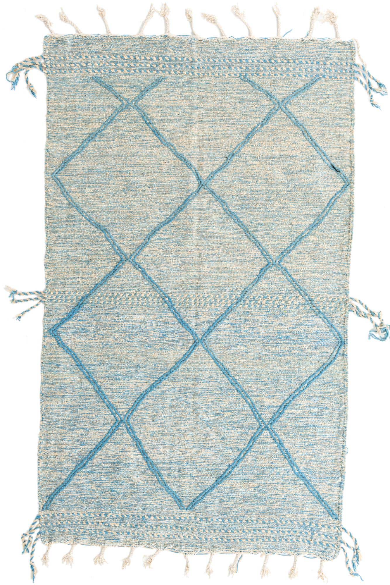 5' 2 x 8' 7 Hand Knotted Moroccan Wool Rug