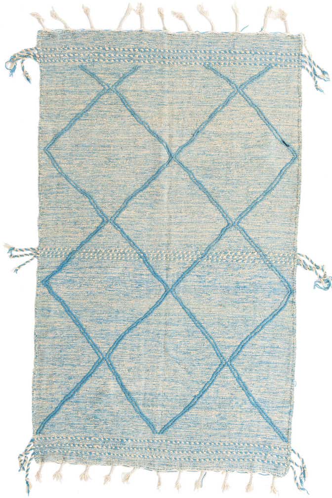 5' 2 x 8' 7 Hand Knotted Moroccan Wool Rug