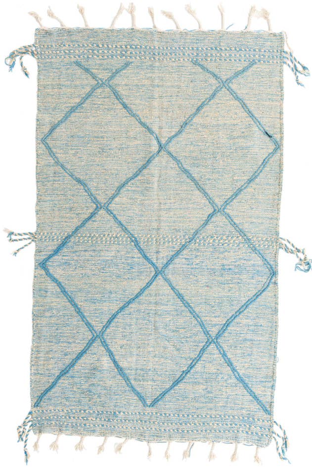 Detail image of 5' 2 x 8' 7 Hand Knotted Moroccan Wool Rug