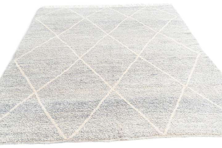 6' 10 x 9' 5 Hand Knotted Moroccan Wool Rug