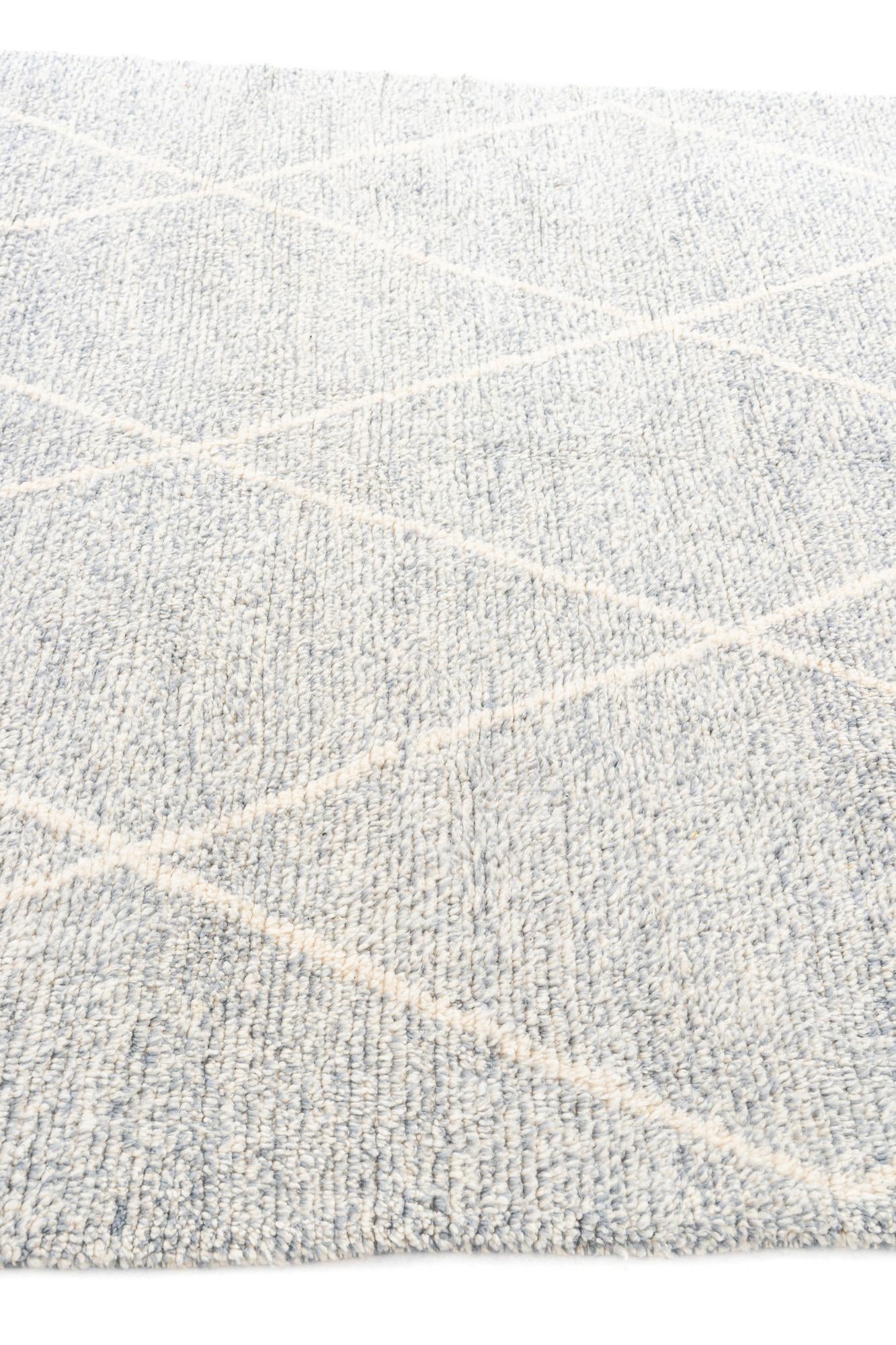 6' 10 x 9' 5 Hand Knotted Moroccan Wool Rug