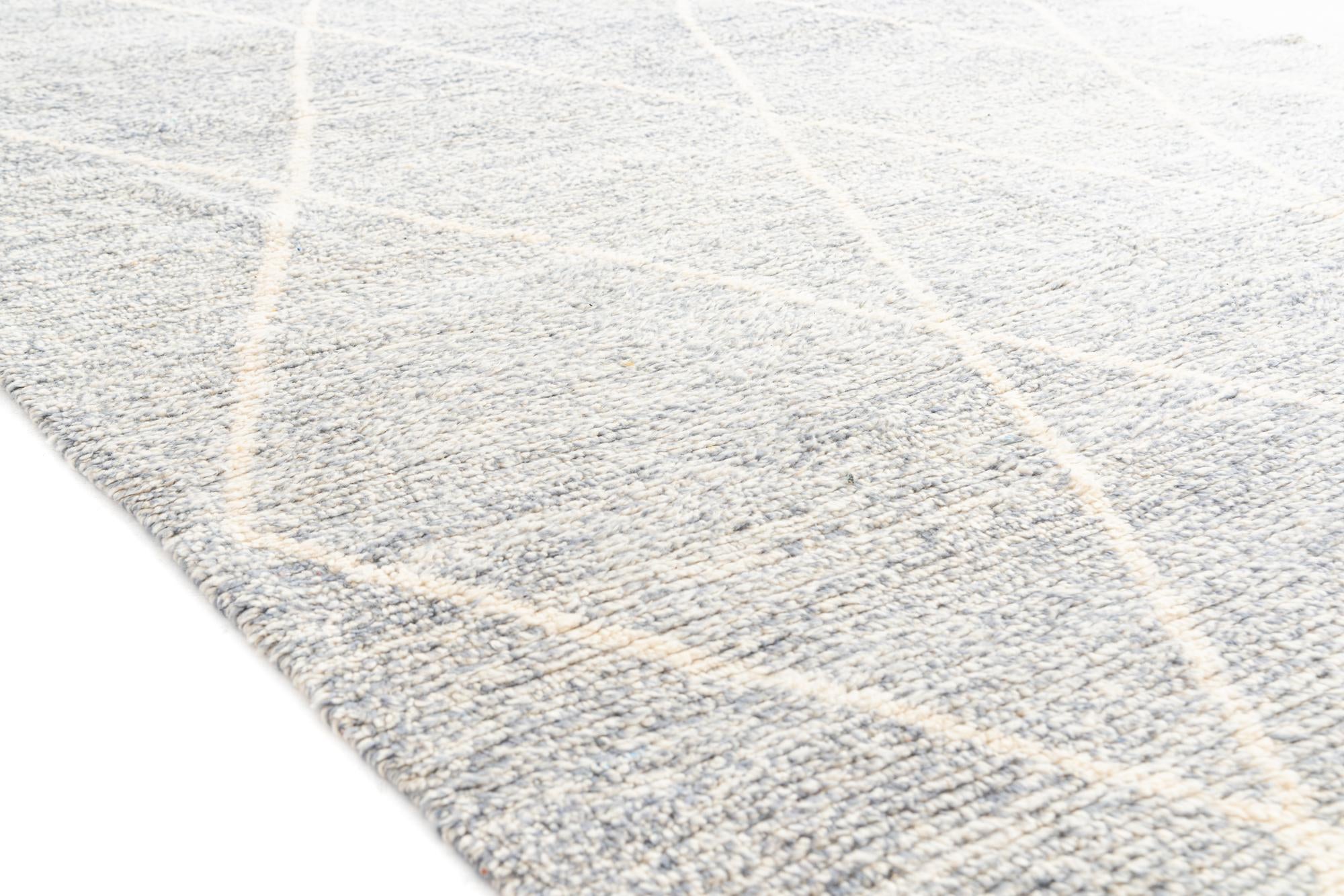 6' 10 x 9' 5 Hand Knotted Moroccan Wool Rug