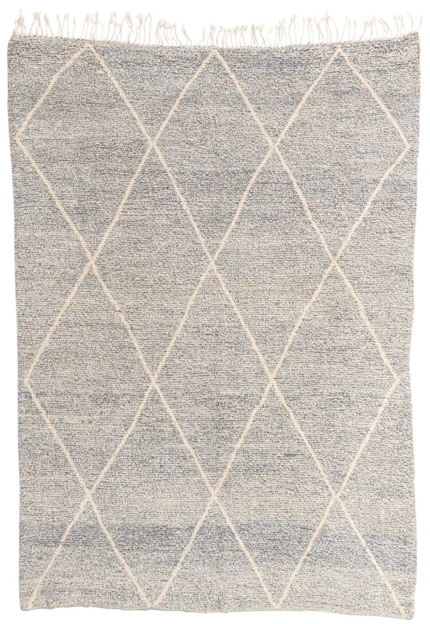 6' 10 x 9' 5 Hand Knotted Moroccan Wool Rug