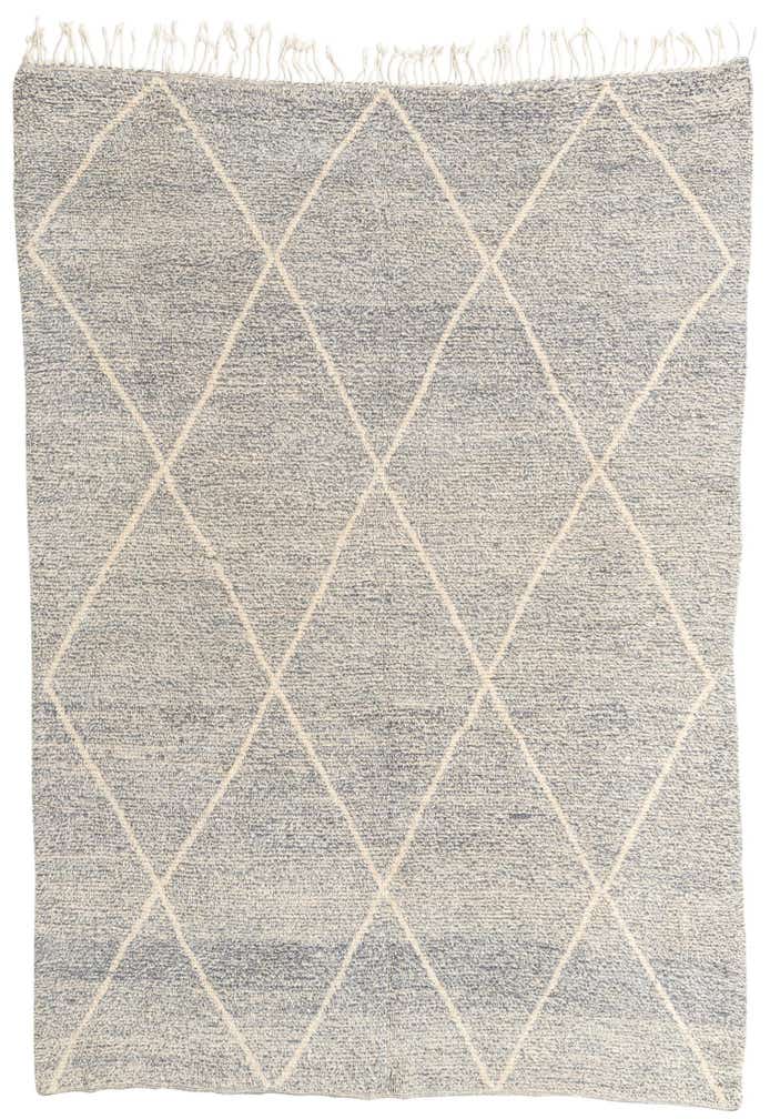6' 10 x 9' 5 Hand Knotted Moroccan Wool Rug