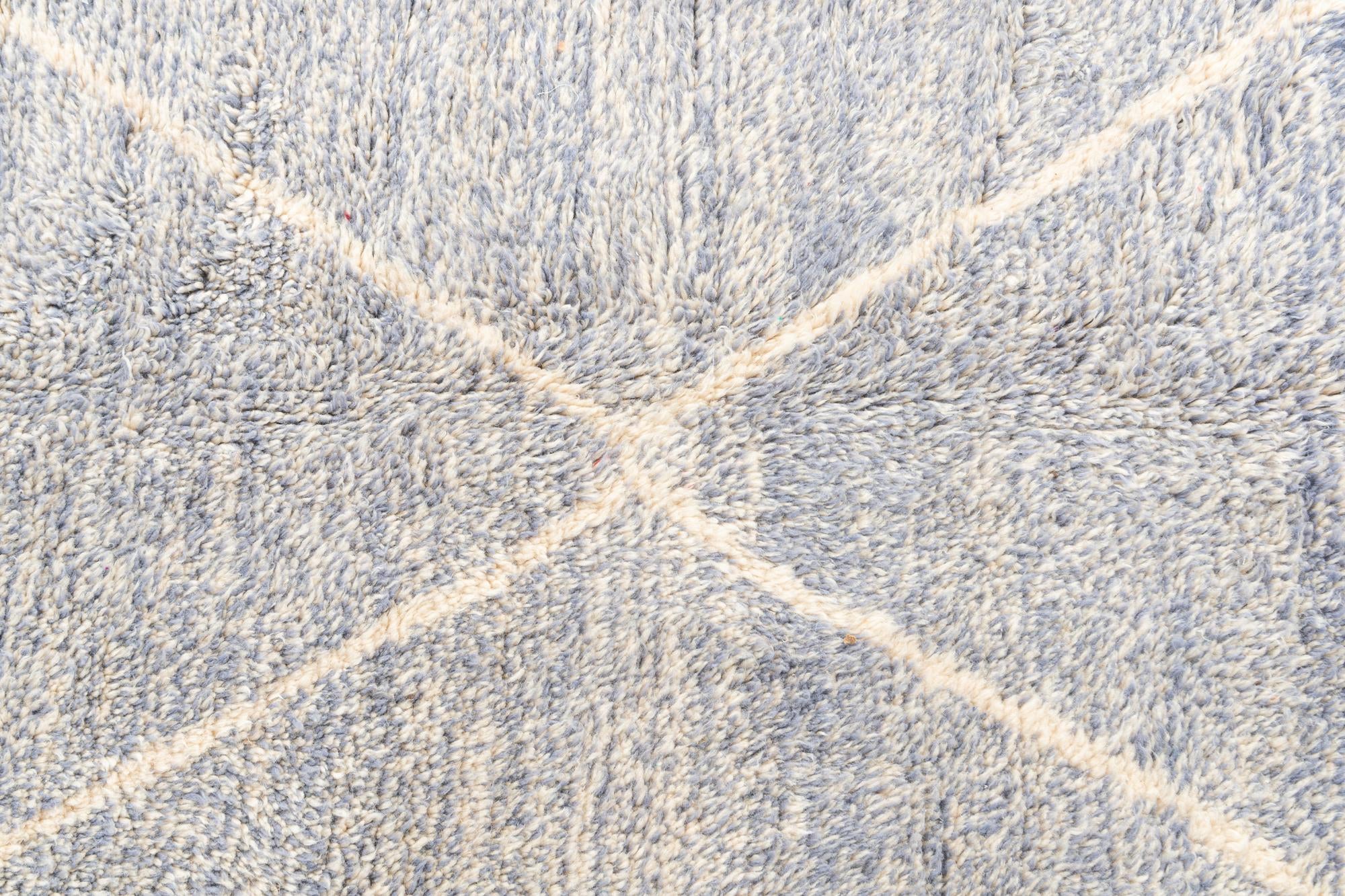 7' x 9' 2 Hand Knotted Moroccan Wool Rug