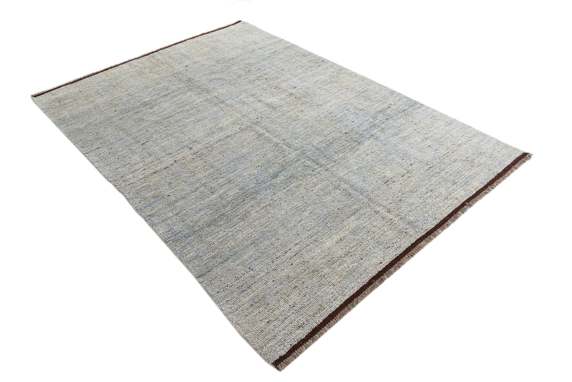 5' 8 x 8' 2 Hand Knotted Moroccan Wool Rug