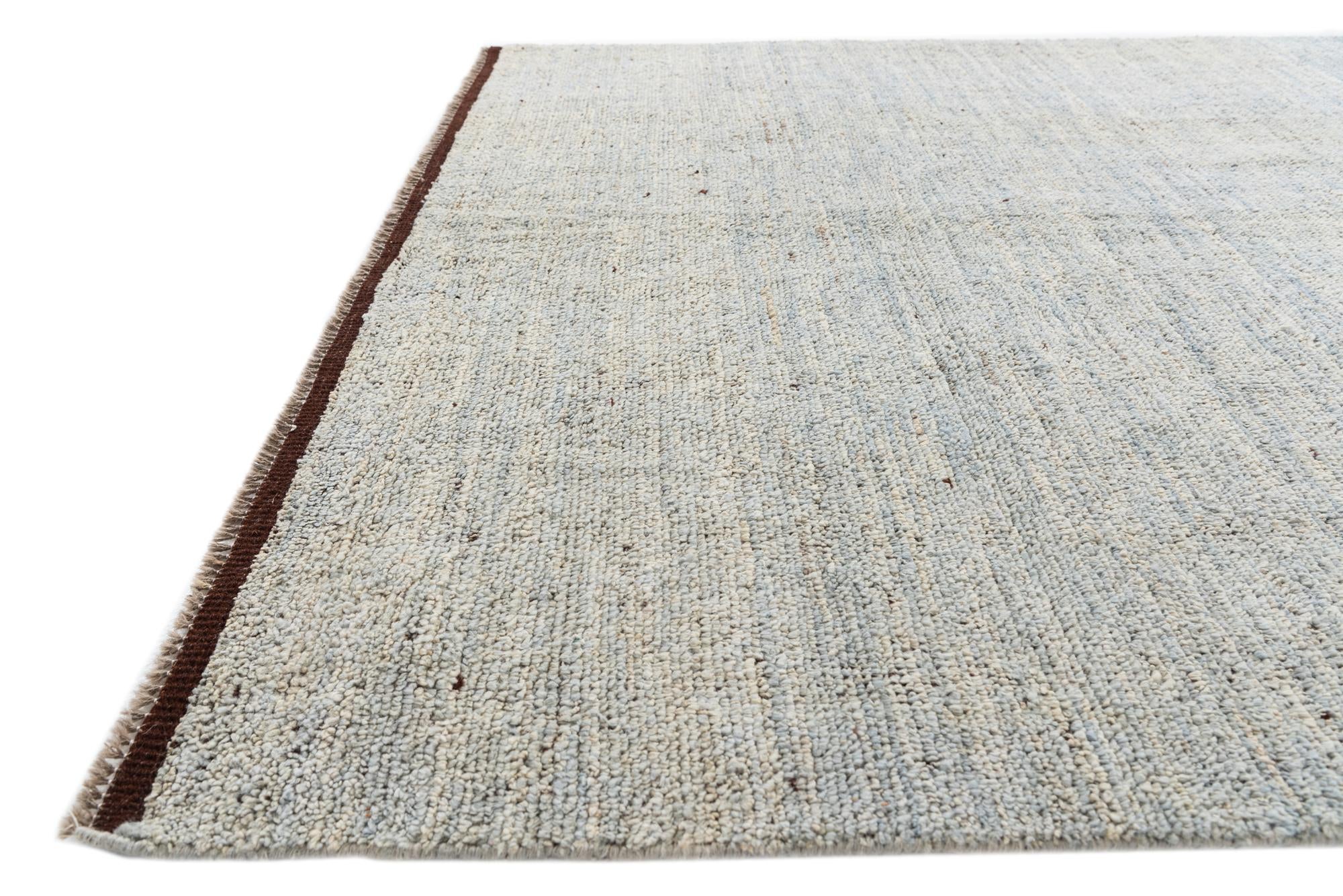 5' 8 x 8' 2 Hand Knotted Moroccan Wool Rug
