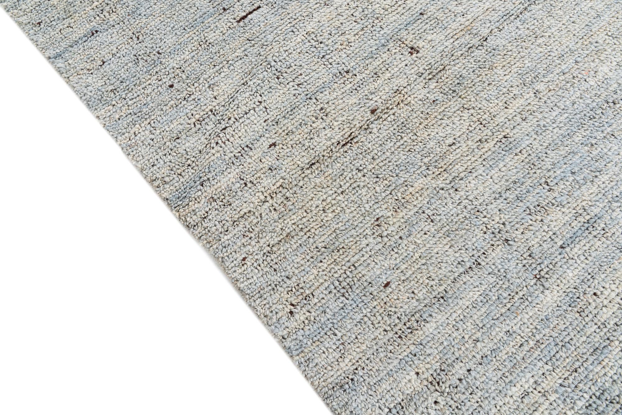 5' 8 x 8' 2 Hand Knotted Moroccan Wool Rug