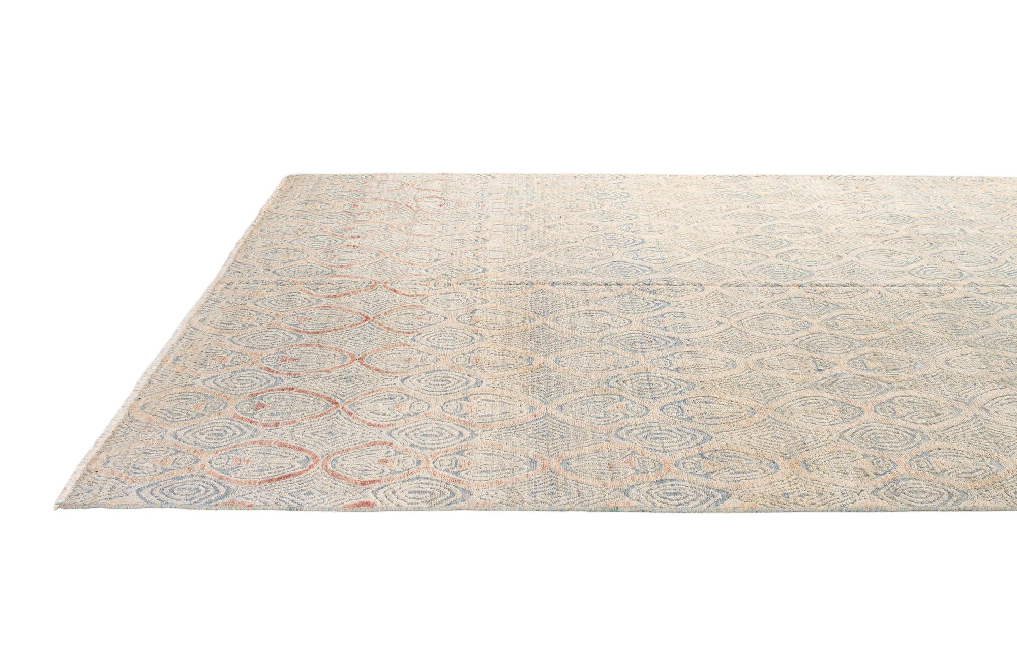 8' 10 x 12' 2 Hand Knotted Moroccan Wool Rug