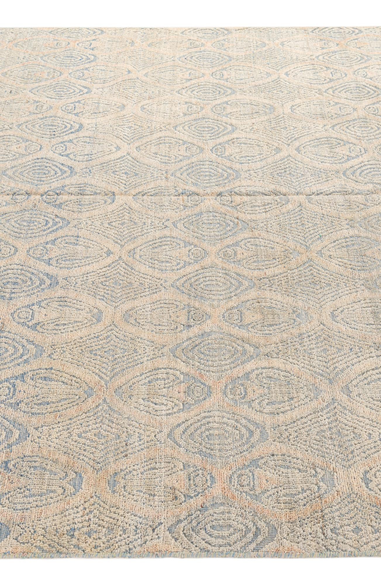 8' 10 x 12' 2 Hand Knotted Moroccan Wool Rug