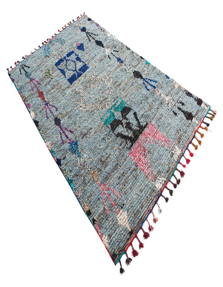 Detail image of 5' x 8' 3  Hand Knotted Moroccan Wool Rug