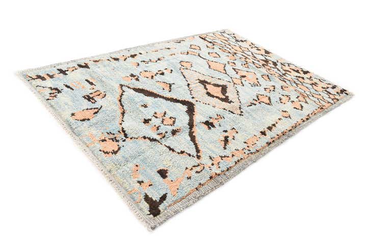 5' 4 x 7' 6 Hand Knotted Moroccan Wool Rug