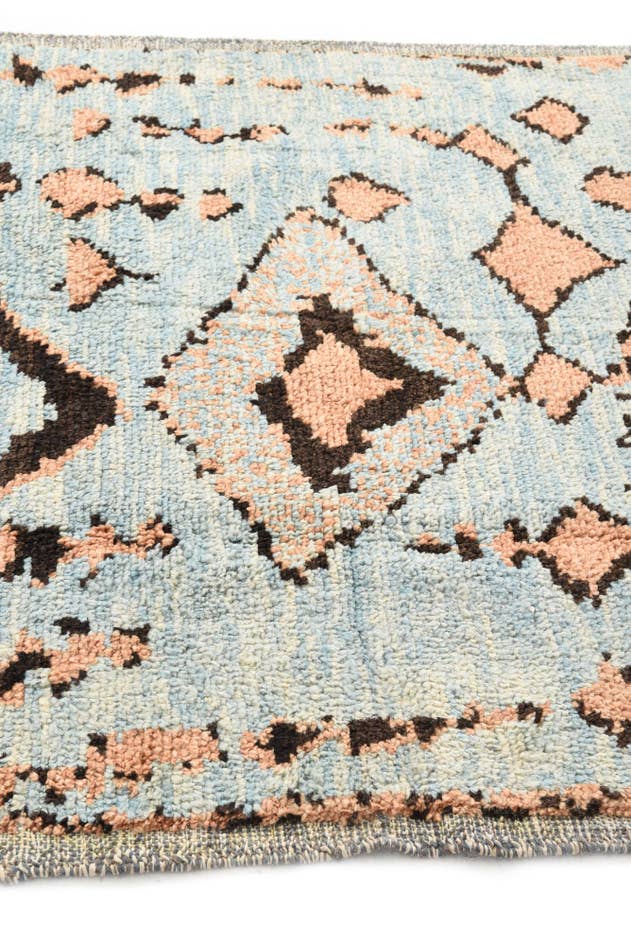 Detail image of 5' 4 x 7' 6 Hand Knotted Moroccan Wool Rug