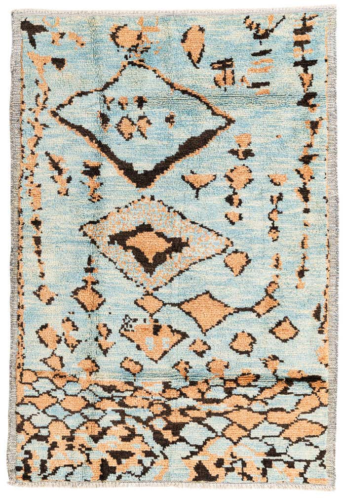 5' 4 x 7' 6 Hand Knotted Moroccan Wool Rug