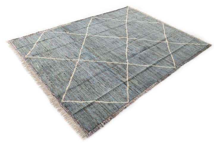 9' 3 x 12' 7 Hand Knotted Moroccan Wool Rug