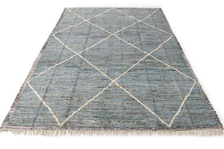 9' 3 x 12' 7 Hand Knotted Moroccan Wool Rug
