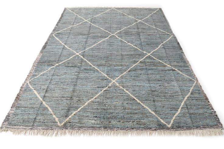 Detail image of 9' 3 x 12' 7 Hand Knotted Moroccan Wool Rug