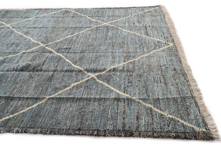 Detail image of 9' 3 x 12' 7 Hand Knotted Moroccan Wool Rug