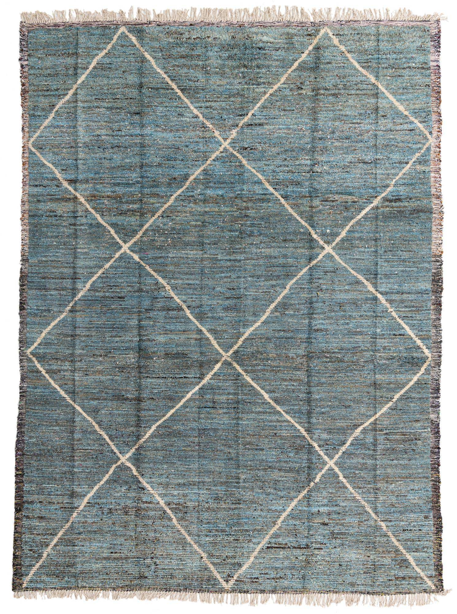 9' 3 x 12' 7 Hand Knotted Moroccan Wool Rug