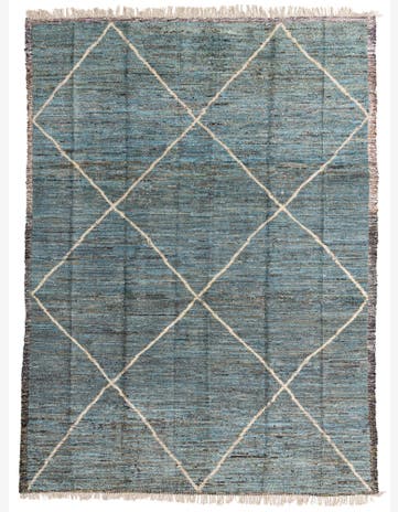 9' 3 x 12' 7 Hand Knotted Moroccan Wool Rug