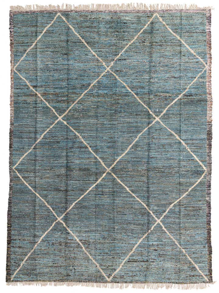 9' 3 x 12' 7 Hand Knotted Moroccan Wool Rug