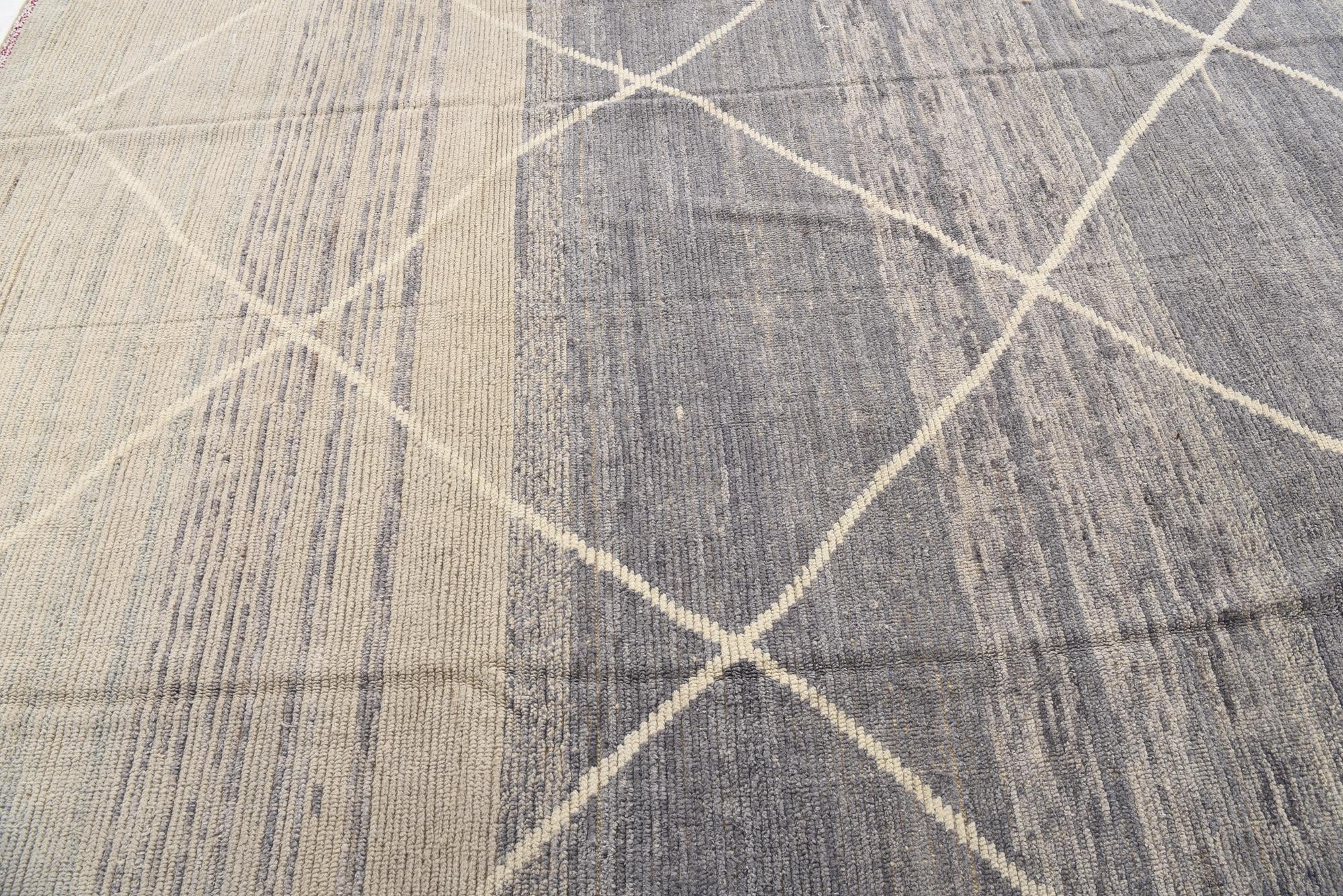 8' 2 x 10' 4 Hand Knotted Moroccan Wool Rug