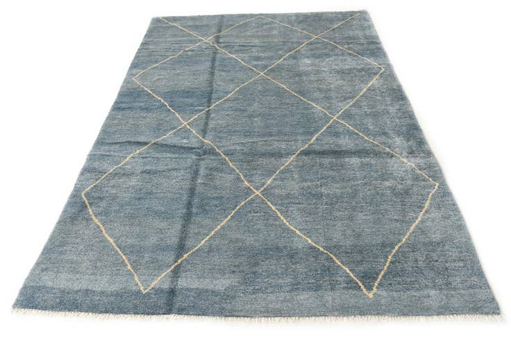 Detail image of 5' 7 x 8' 4 Hand Knotted Moroccan Wool Rug