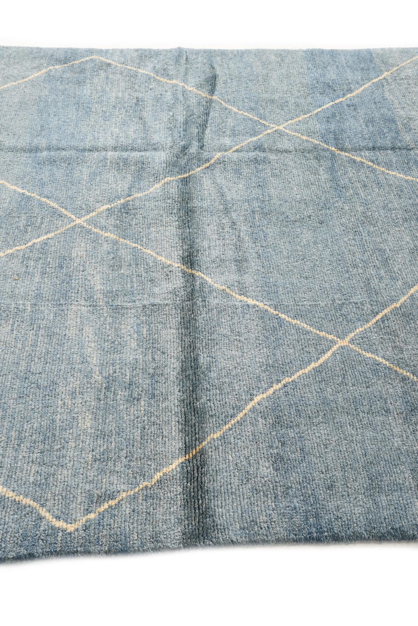 5' 7 x 8' 4 Hand Knotted Moroccan Wool Rug