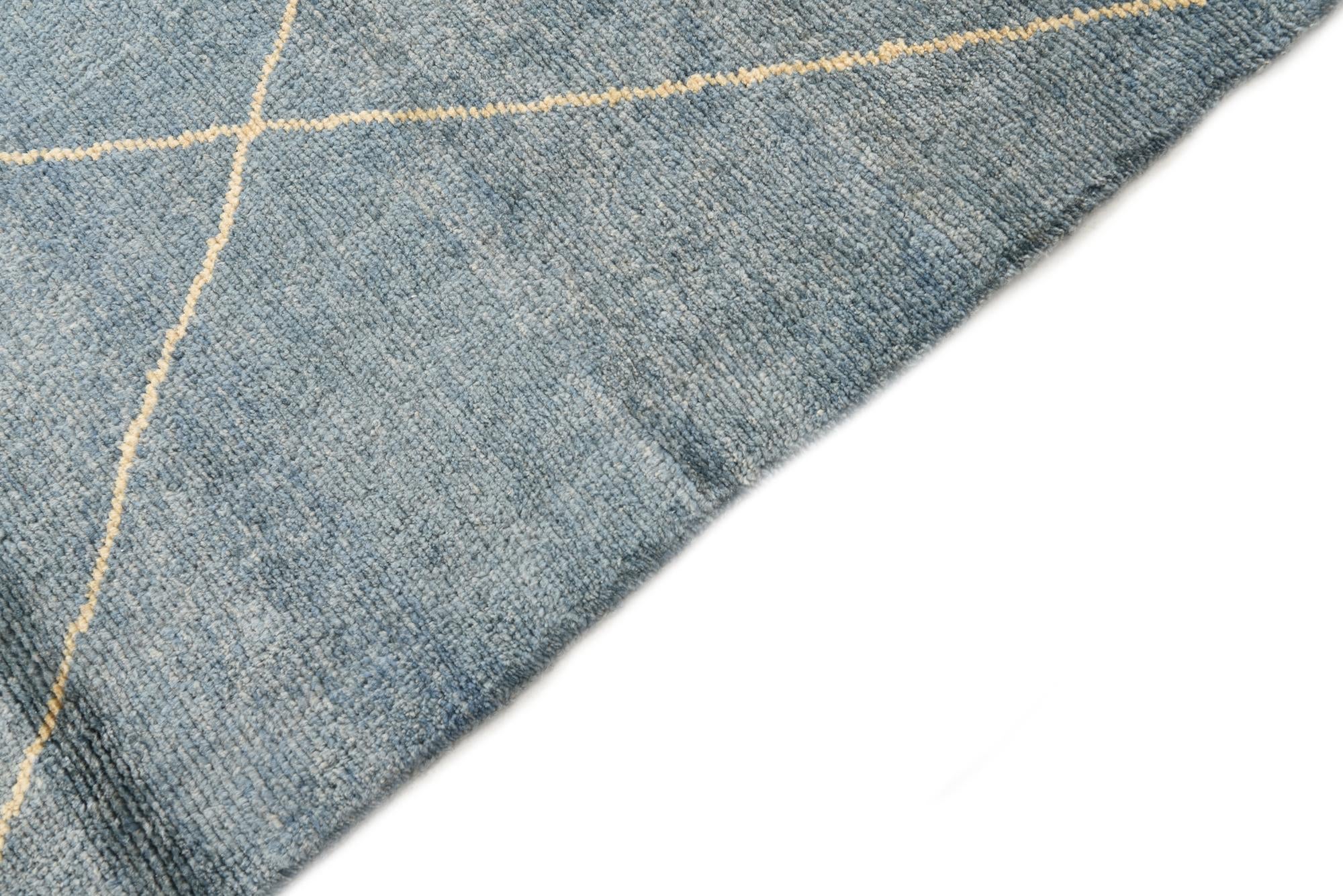5' 7 x 8' 4 Hand Knotted Moroccan Wool Rug