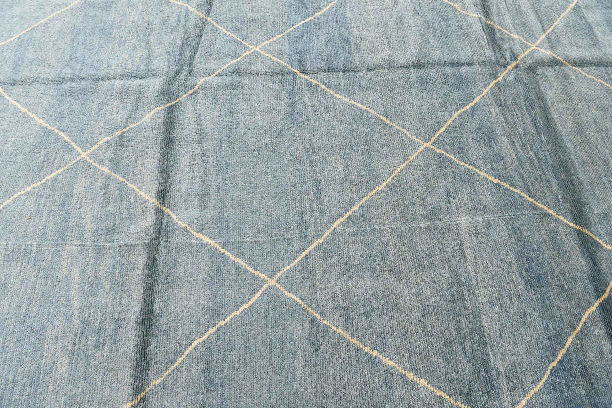 5' 7 x 8' 4 Hand Knotted Moroccan Wool Rug