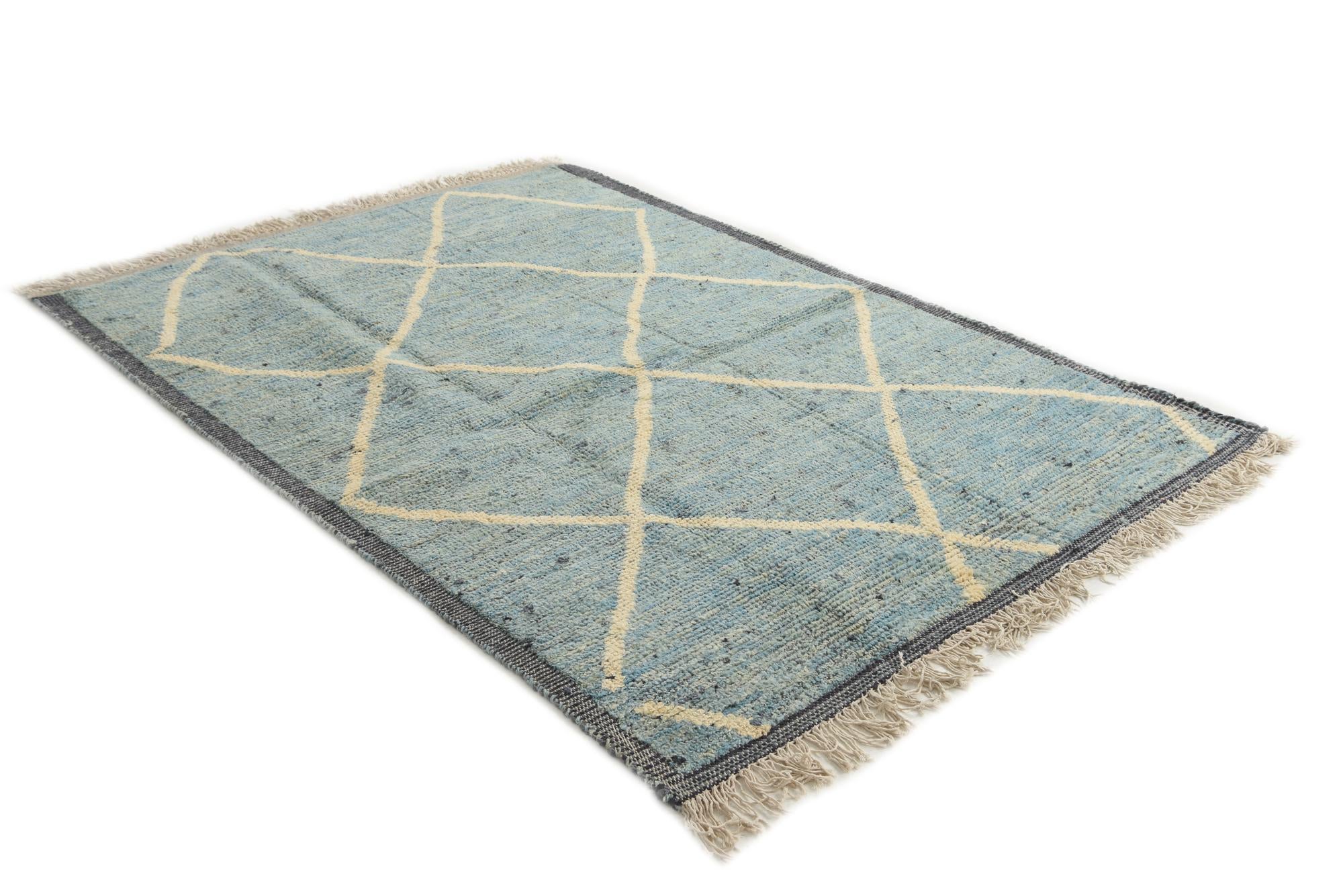 5' 2 x 7' 4 Hand Knotted Moroccan Wool Rug