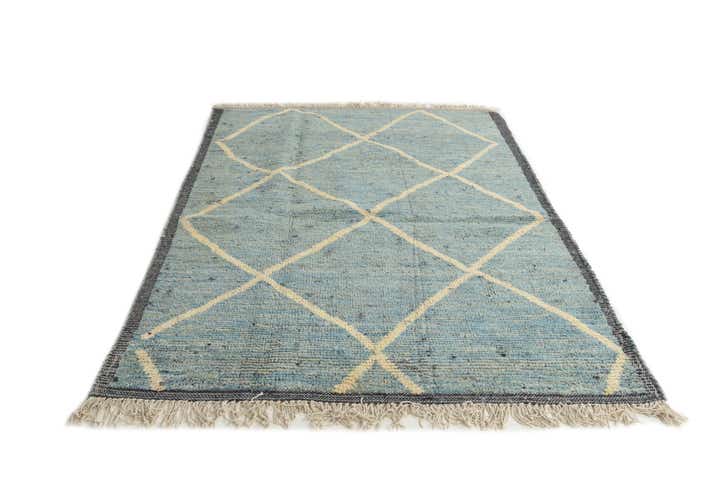 5' 2 x 7' 4 Hand Knotted Moroccan Wool Rug