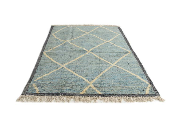 Detail image of 5' 2 x 7' 4 Hand Knotted Moroccan Wool Rug