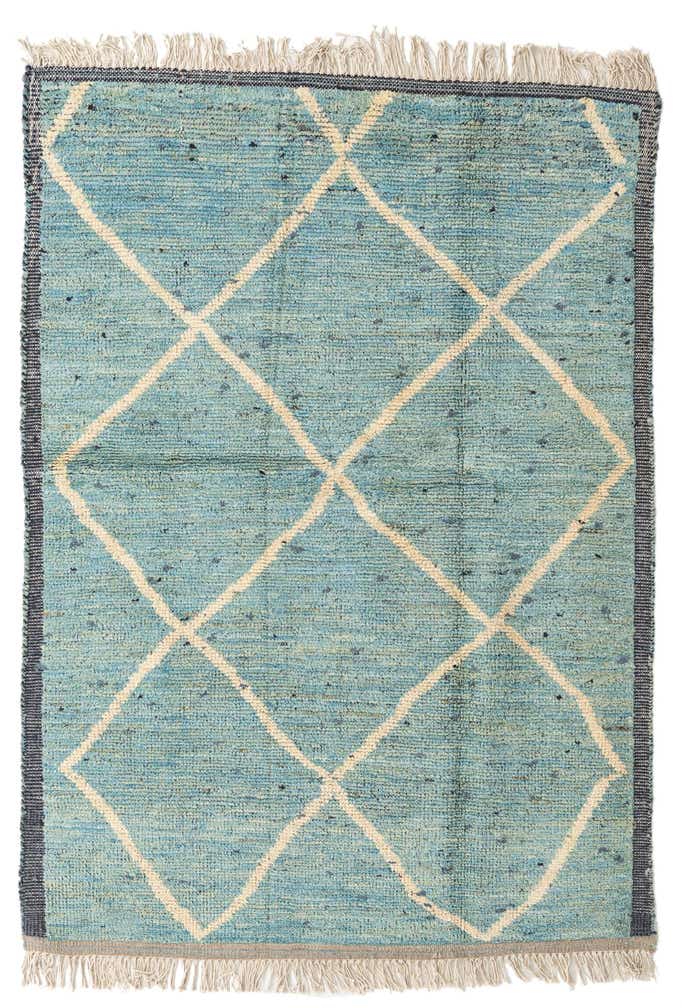 5' 2 x 7' 4 Hand Knotted Moroccan Wool Rug