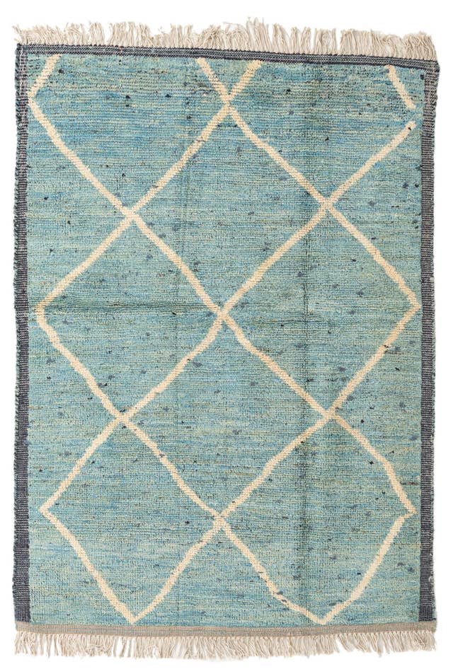 Detail image of 5' 2 x 7' 4 Hand Knotted Moroccan Wool Rug