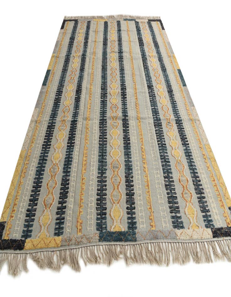 Detail image of 8' 10 x 12'  Hand Knotted Moroccan Wool Rug