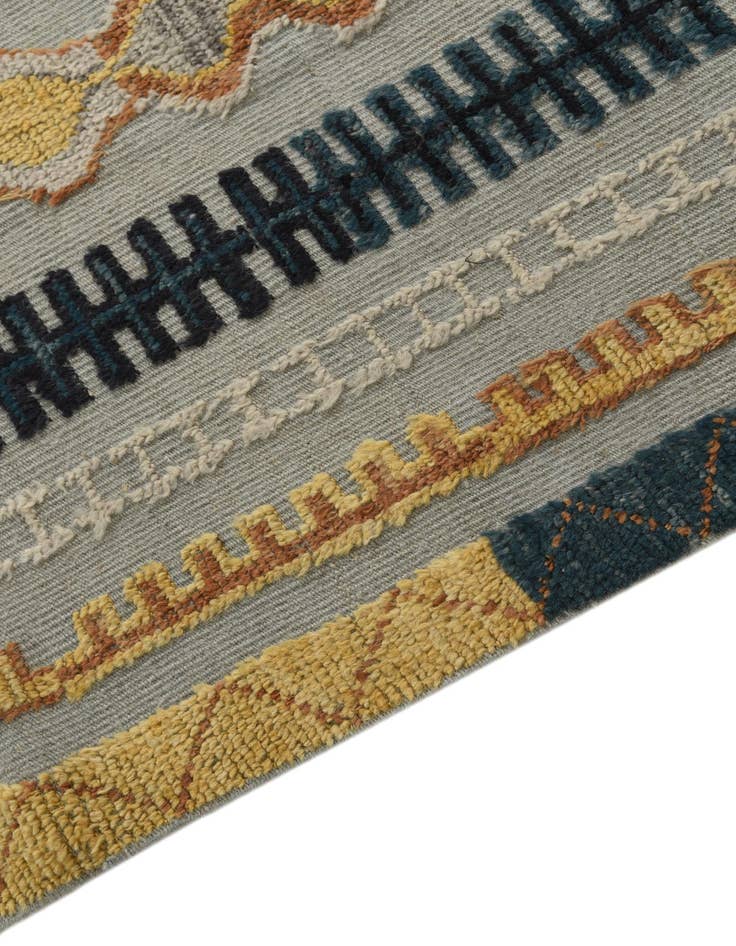 Detail image of 8' 10 x 12'  Hand Knotted Moroccan Wool Rug