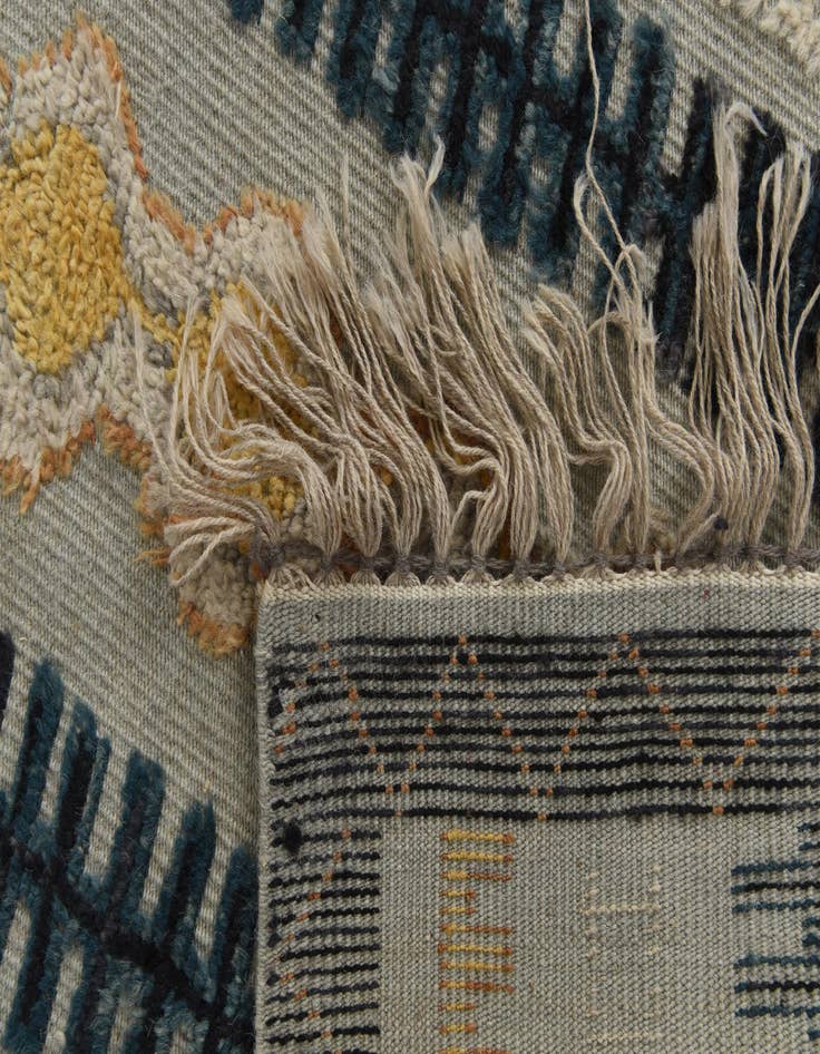 Detail image of 8' 10 x 12'  Hand Knotted Moroccan Wool Rug