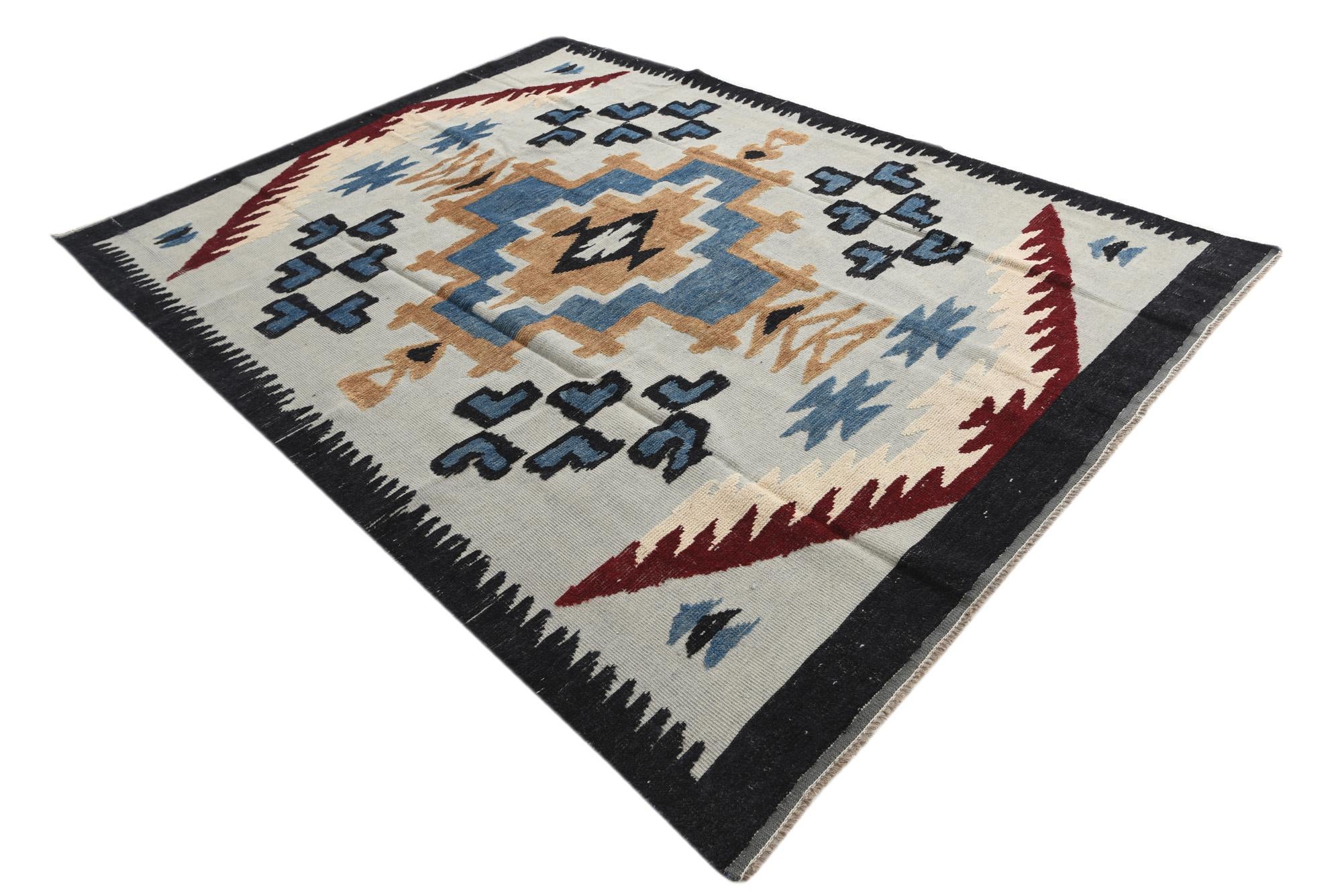 7' 6 x 10' 2 Hand Knotted Moroccan Wool Rug