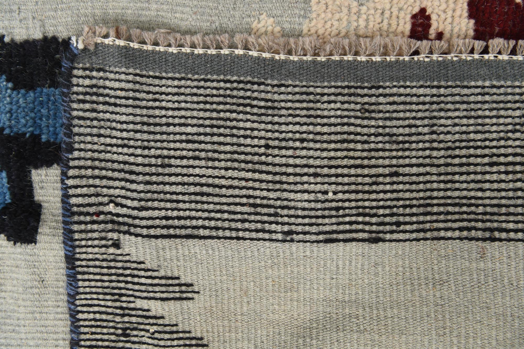 7' 6 x 10' 2 Hand Knotted Moroccan Wool Rug